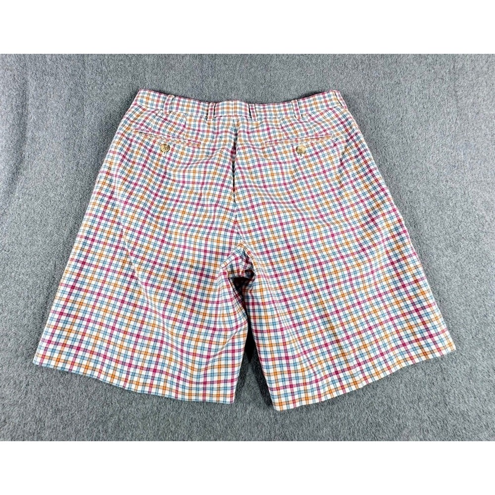 Peter Millar Shorts Mens 34 Plaid Check Golf Performance Stretch 9" Gingham Prep